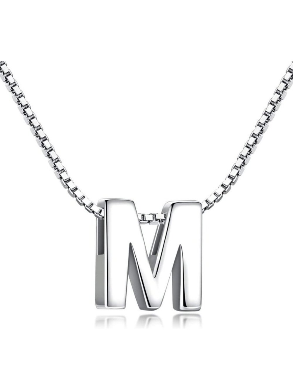 Personalized 925 Sterling Silver Initial Necklace | Custom Letter Pendant A-Z